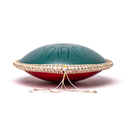 Handpan/ Tongue drum 'electro' avec prise pour câble d'amplification. 15 notes en DO majeur/ C major. 40 cm - 3 635 gr. Fabriqué en acier de haute qualité !