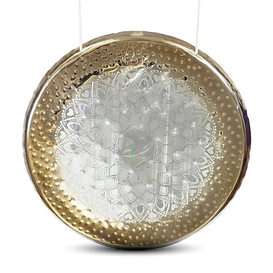 Gong Miroir - 'Collection 2025' - Finition Mandala – Ø 50, 60, 70 ou 80 centimètres !
