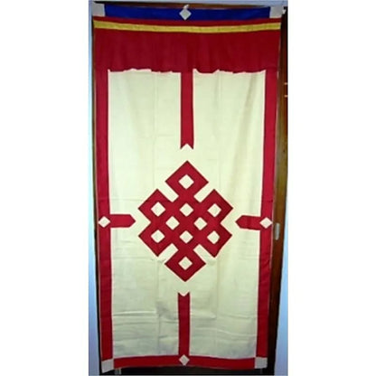 Rideaux Tibétain, 178x85 centimètres, 100% coton. Ils sont utilisés comme décorations pour l'autel, dans le "Gompa" (salle de méditation) ou à la maison.