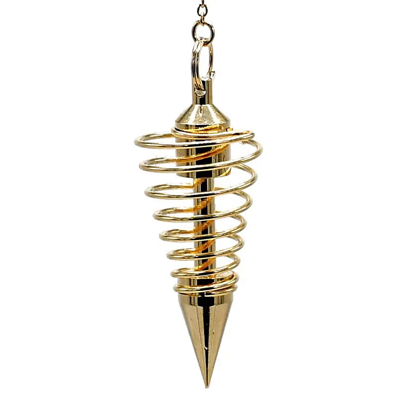 Professional pendulums of your choice, 'Gold Plated'. For natural therapies – Dowsing, homeopathy, aromatherapy and energy