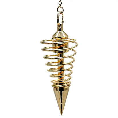 Professional pendulums of your choice, 'Gold Plated'. For natural therapies – Dowsing, homeopathy, aromatherapy and energy