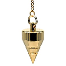 Professional pendulums of your choice, 'Gold Plated'. For natural therapies – Dowsing, homeopathy, aromatherapy and energy