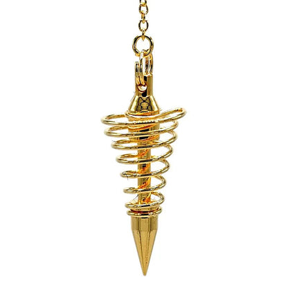 Professional pendulums of your choice, 'Gold Plated'. For natural therapies – Dowsing, homeopathy, aromatherapy and energy