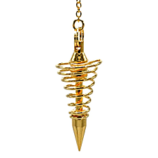 Professional pendulums of your choice, 'Gold Plated'. For natural therapies – Dowsing, homeopathy, aromatherapy and energy