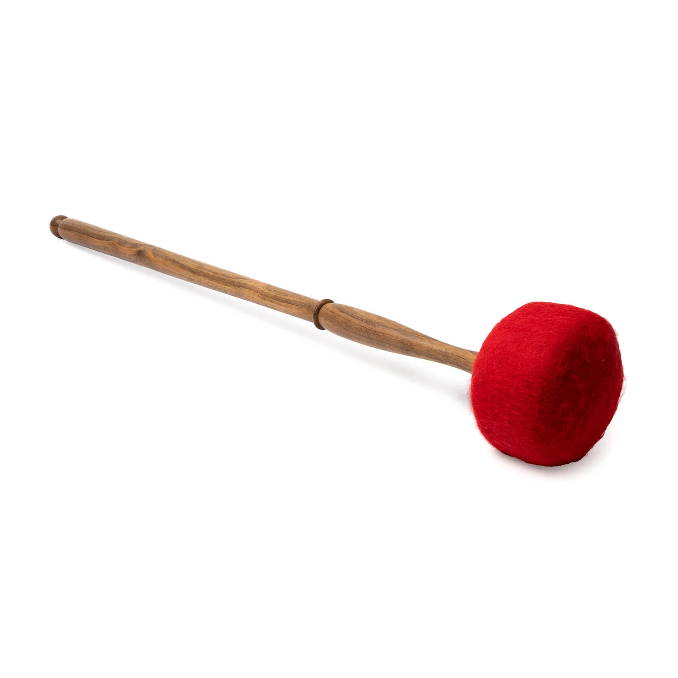 Maillet pour bol chantant XL, manche extra-long, à utiliser en se tenant debout dans un bol chantant - Tête : feutre, ±10 cm de diamètre. Manche : bois, ±70cm