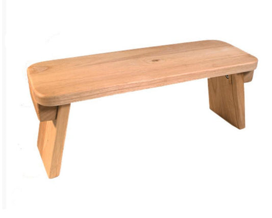 Banc de méditation en bois (Chêne rouge) - 48 x 19 cm