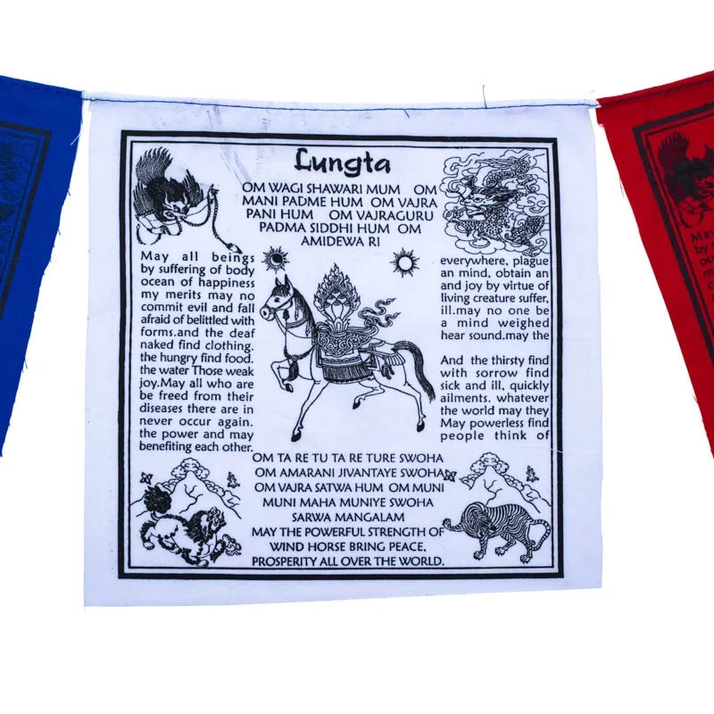 Selection/Collection 2026 of Buddhist/Tibetan prayer flags - Sold individually, 3 models to choose from 2.10 m