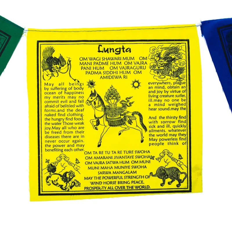 Selection/Collection 2026 of Buddhist/Tibetan prayer flags - Sold individually, 3 models to choose from 2.10 m
