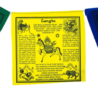 Selection/Collection 2026 of Buddhist/Tibetan prayer flags - Sold individually, 3 models to choose from 2.10 m