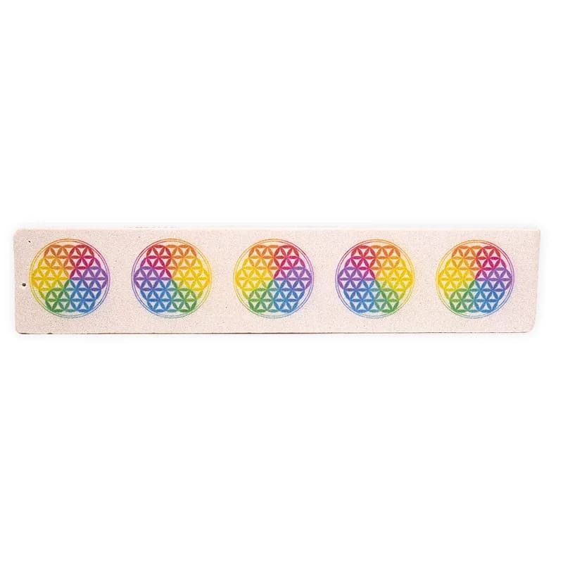 Sélection de porte-encens pour bâtonnets, en pierre naturelle de stéatite ou en grès. Longueur : 25 à 26 cm. Élégants et authentiques !