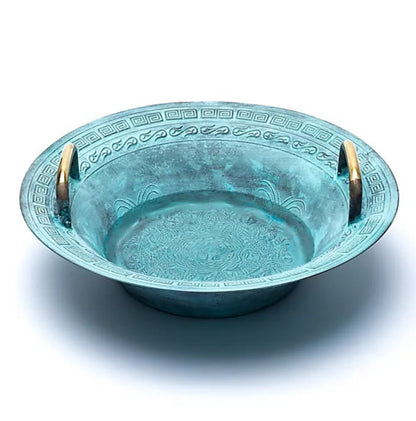 Bol Taoïste/ bol à eau, fait en bronze, taille de 39 centimètres - 2250 grammes. Remonte à la dynastie Han, il y a plus de 2000 ans !