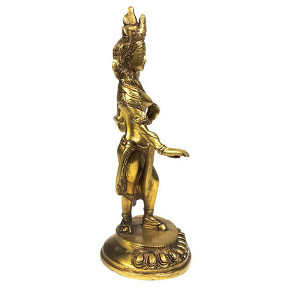 Sélection de statuettes de 'Tara verte dansante', de 13 ou 26cm de haut - 250 et 1650 grammes. Fait en métal (laiton) au Népal, parfait !