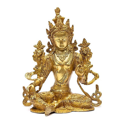 Sélection de statuettes de 'Tara blanche ou verte' en métal  - 13, 20 ou 26 cm - 675 à 2600 gr.