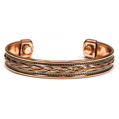 Bracelet 'Manchette' en cuivre – Modèle magnétique