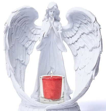 Bougeoir de taille XL en forme d'ange, 21.5x9x11.5 cm - 155 gr. Parfait pour les hommages !