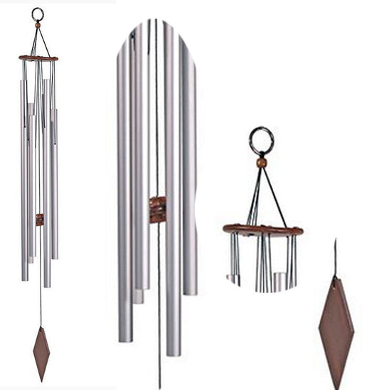 Carillon à vent thérapeutique a 6 tubes, accordés en gamme du solfège sacré ! 86 cm - 600 gr. !