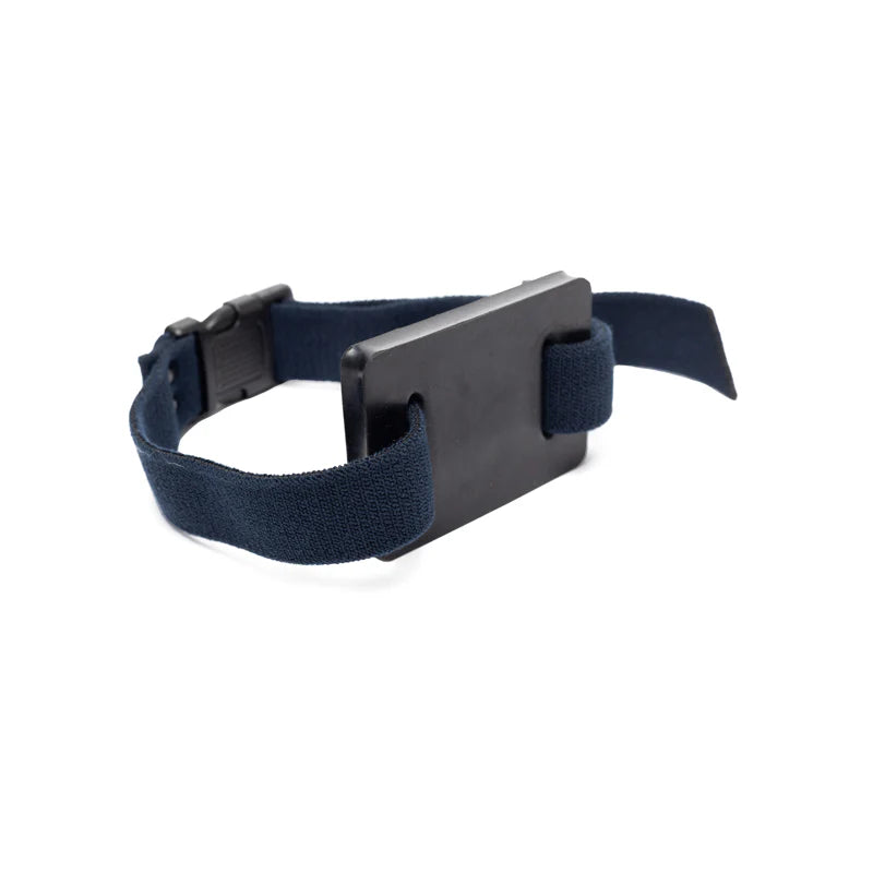 Tuning fork activator for leg with adjustable strap