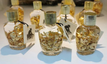 Or, Fiole/ flacon de paillettes de 5x3 centimètres, en provenance du Brésil, avec étiquette de garantie !