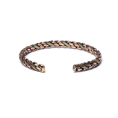 Bracelet torsadé couleur bronze/or - Réglable ± 6,5 cm