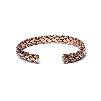Bracelet chaine en cuivre couleur bronze - Réglable ± 6,5 cm