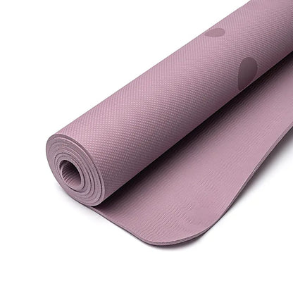 Tapis de Yoga TPE avec Fleur de Vie Lilas -  61x183x0,5 cm – 0,920 kg | Souple, Léger et Antidérapant – Idéal pour Hatha & Yin Yoga