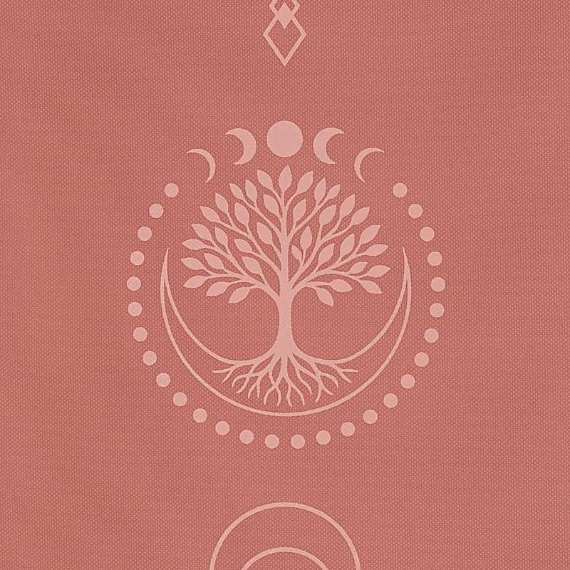 Tapis de Yoga TPE avec Arbre de Vie Marron -  61x183x0,5 cm – 0,920 kg | Souple, Léger et Antidérapant – Idéal pour Hatha & Yin Yoga
