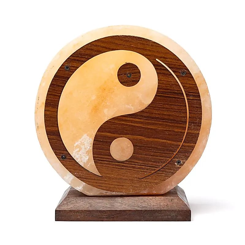 Lampe en sel, modèle Yin-Yang de 22 cm - 5,5 kg - Cette lampe allie beauté et énergie !