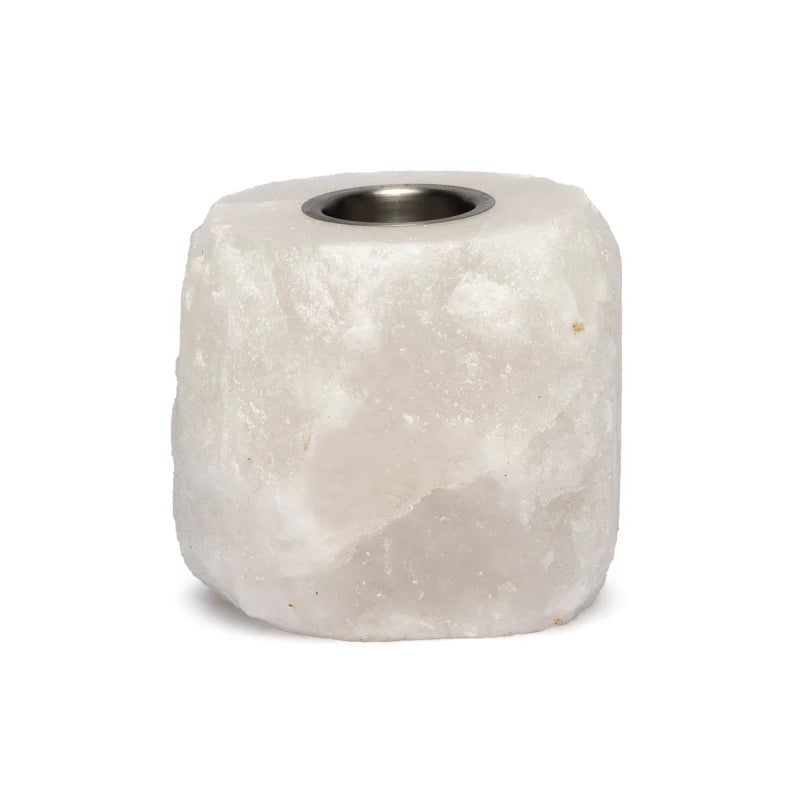 Brûle-parfum en cristal de sel – Diffuseur d’huiles essentielles avec bougie chauffe-plat