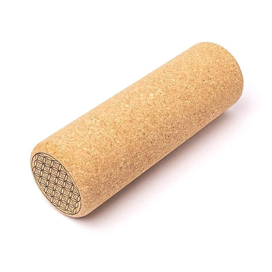Cylindre en liège écologique – léger et stable, idéal pour yoga, kiné, méditation, sport doux.