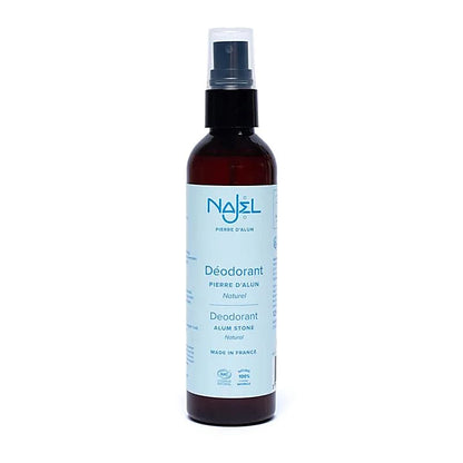 Pierre d'alun (Alun de potassium), en bloc de 100 grammes ou en spray de 155 gr. Déodorant naturel, pour lutter efficacement contre les odeurs corporelles indésirables.  Hypoallergénique, peut être utilisé au quotidien, parfait comme après rasage !