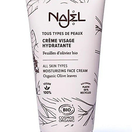 Najel's deeply moisturizing organic face cream, specially developed for natural skincare - All skin types - 50g