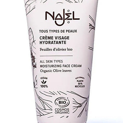Najel's deeply moisturizing organic face cream, specially developed for natural skincare - All skin types - 50g