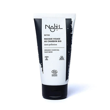 Najel Charcoal Detox Mask. Perfect for purifying and rejuvenating the skin. Designed to absorb excess oil and eliminate impurities caused by pollution. - 75 g