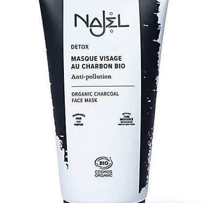 Najel Charcoal Detox Mask. Perfect for purifying and rejuvenating the skin. Designed to absorb excess oil and eliminate impurities caused by pollution. - 75 g