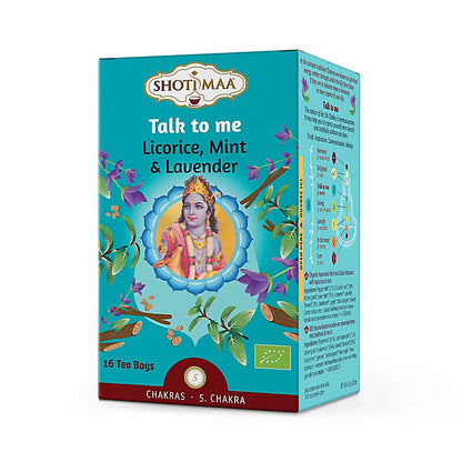 Infusion et thé Bio. de chez 'Shoti Maa', thé ayurvédique aux épices. 7 parfums au choix, 32 grammes / 16 sachets par boîte. Qualité reconnue !