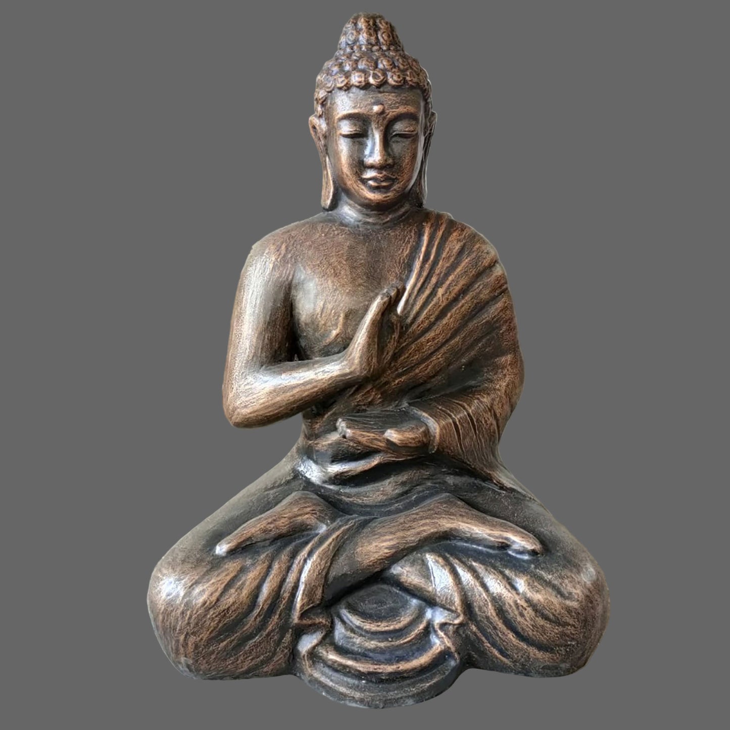 Statue Grand Bouddha Doré Antique en Méditation – 1,50 m de Sérénité et de Majesté !