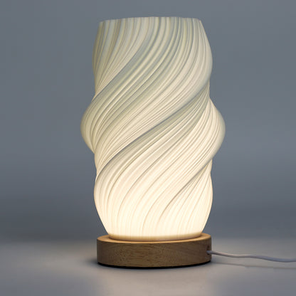 'New Wave' Lamp – 3 Modes – Twisted Cloud – 21x10x10cm – 280g | USB or optional mains/USB adapter