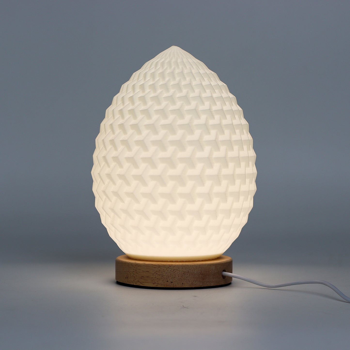 'New Wave' Lamp – 3 Modes – Teardrop Shape – 21x10x10cm – 240g | USB or optional AC adapter/USB