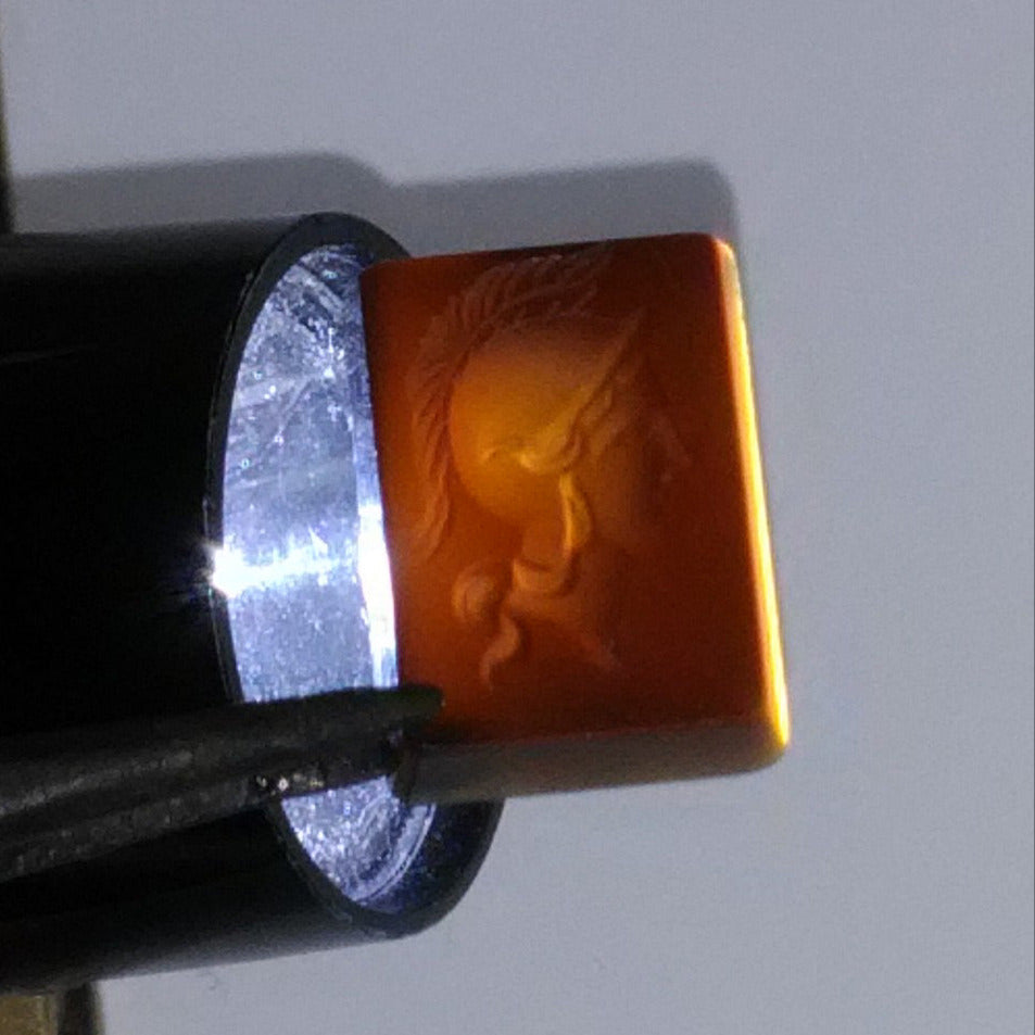 Camée/ Caméo, 5 pièces au choix en pierre d'Onyx de 14mm x 10 x0,3. Ancien et authentique, de véritables oeuvres d'art, gravure d'une précision ultime. Parfait en collection, exposition, bijouterie...