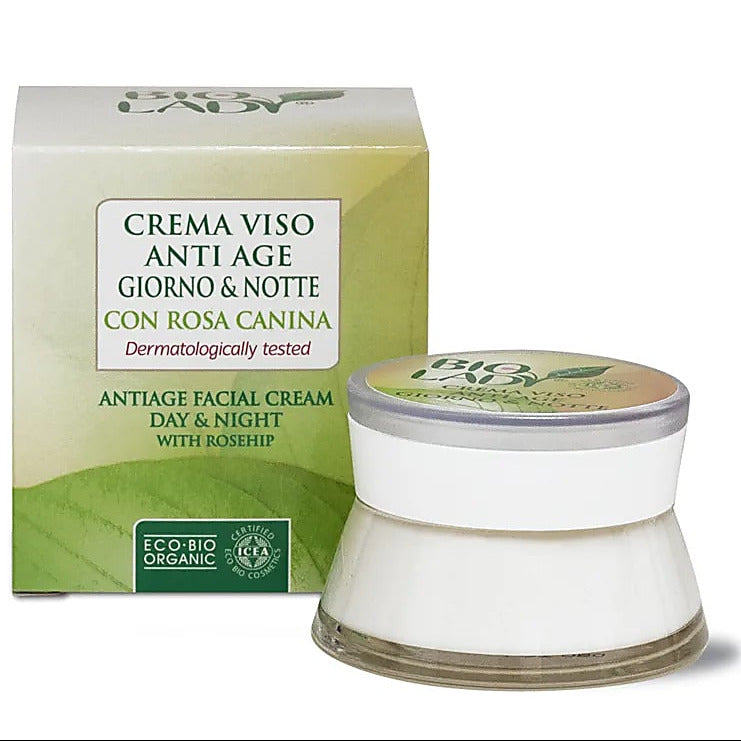 Bio Lady Organic Anti-Aging Rose Face Cream - Day and Night - Eco Bio - 50g
