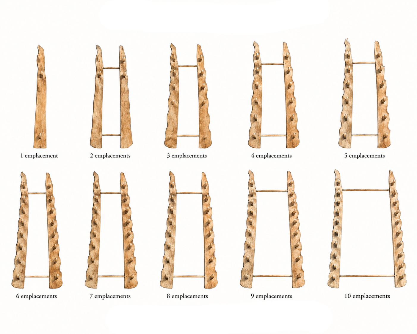 Wooden stands for one or more flutes, suitable for most rooms. Contact us for custom designs!