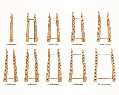 Wooden stands for one or more flutes, suitable for most rooms. Contact us for custom designs!