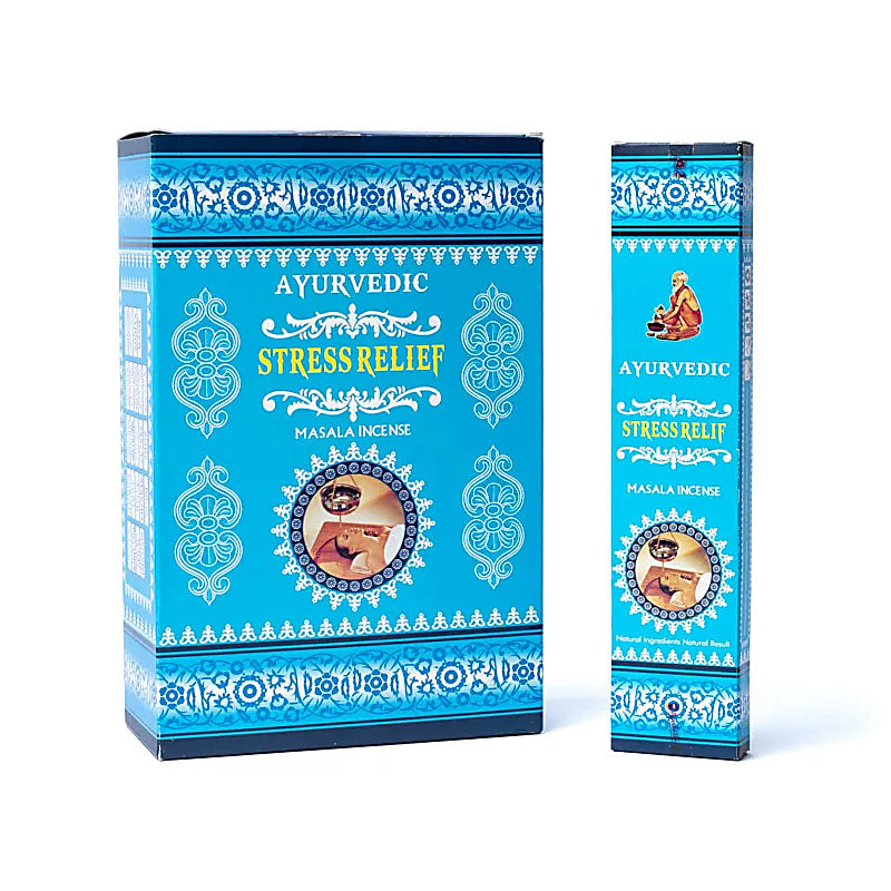 Encens ayurvédique 'Masala Incense', 12 parfums au choix, 100% naturel et roulé à la main. Boîte de 12x15 bâtons. Combustion ±60 min !