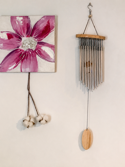 Wind chime with "22 tubes" that form a harmonious and very rich musical scale! 40 cm - 222 g. A superb creation!