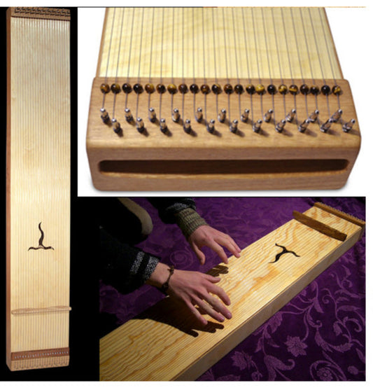 Monocorde 'Fida' • 160 cm x 22 x 10• 22 cordes et chevilles en acier • Chevalet mobile, parfait !