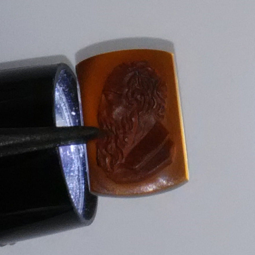 Camée/ Caméo, 5 pièces au choix en pierre d'Onyx de 14mm x 10 x0,3. Ancien et authentique, de véritables oeuvres d'art, gravure d'une précision ultime. Parfait en collection, exposition, bijouterie...
