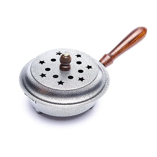 Pot porte-encens avec couvercle et poignée, ±15x26 cm - 505 gr. - Facile pour manipuler en toute sécurité. Convient également pour tout type d'encens !