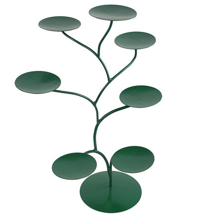 Supports en métal (32x42 cm) – Finitions vert ou or – Option 7 bougeoirs chakras, ensemble raffiné et complet !