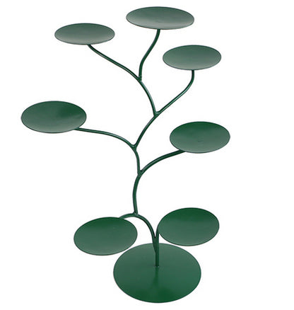 Supports en métal (32x42 cm) – Finitions vert ou or – Option 7 bougeoirs chakras, ensemble raffiné et complet !