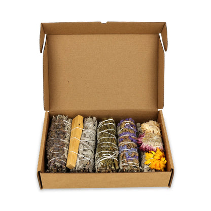 Sauge blanche - Set de fuzmigation aux herbes et fleurs assorties :  5 pièces | ± 200 g